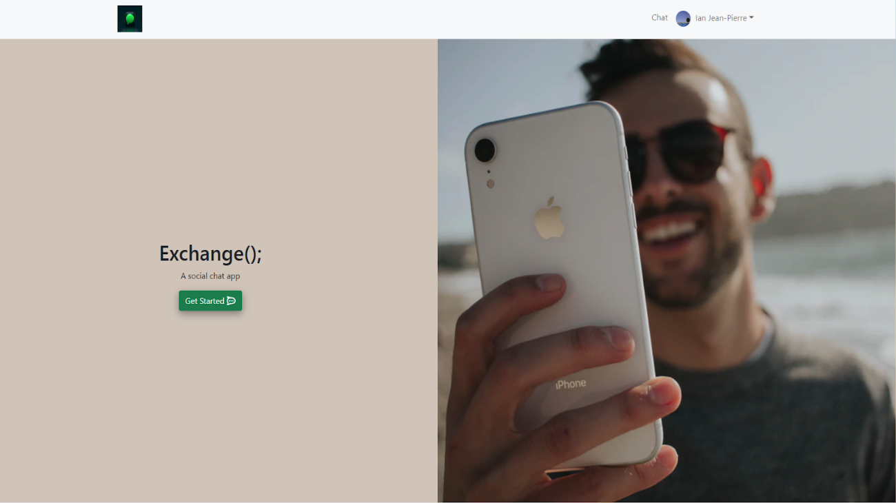 User creates a login, logs in, and navigates chat features sections on the webpage.